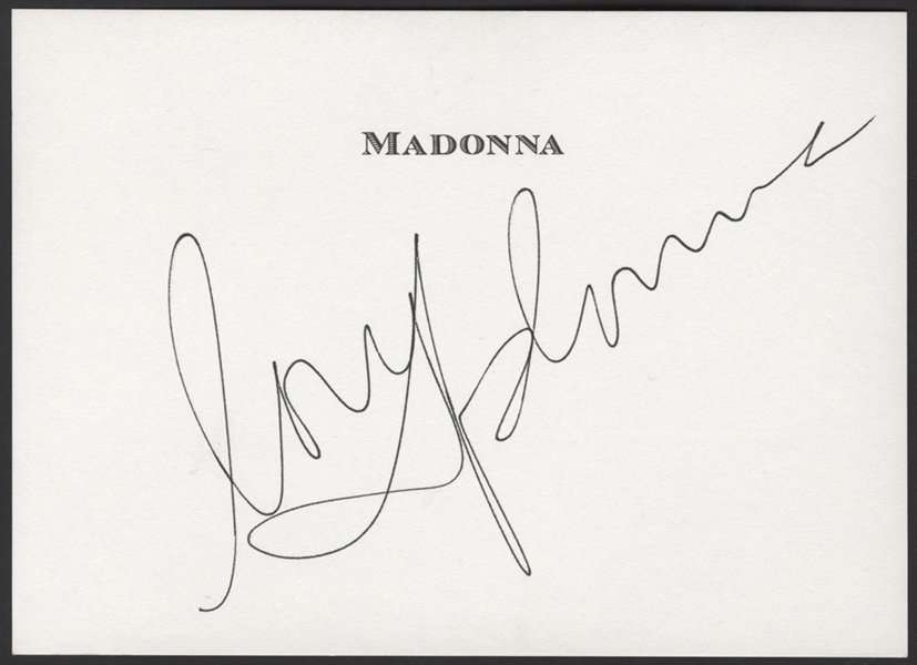 Madonna Signed Personalized Note Card