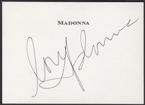 Madonna Signed Personalized Note Card