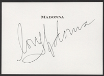Madonna Signed Personalized Note Card