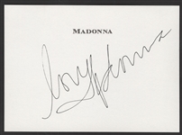 Madonna Signed Personalized Note Card