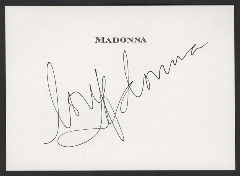 Madonna Signed Personalized Note Card