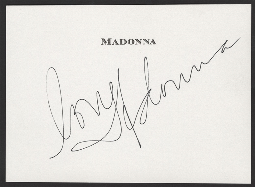 Madonna Signed Personalized Note Card