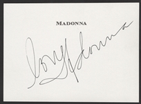 Madonna Signed Personalized Note Card