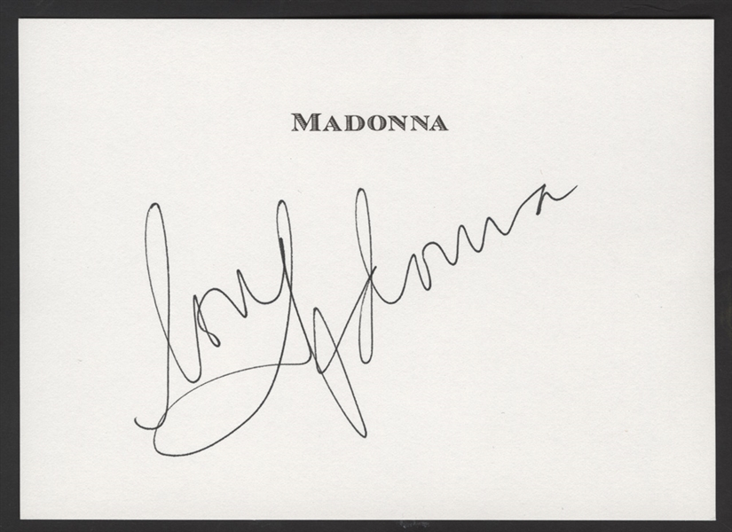 Madonna Signed Personalized Note Card