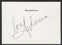 Madonna Signed Personalized Note Card