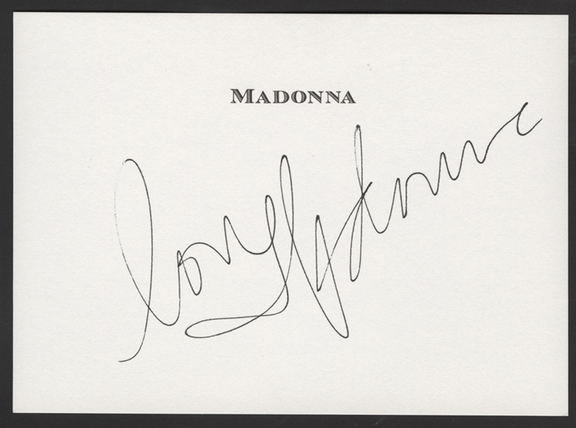 Madonna Signed Personalized Note Card