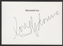 Madonna Signed Personalized Note Card