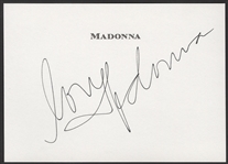 Madonna Signed Personalized Note Card