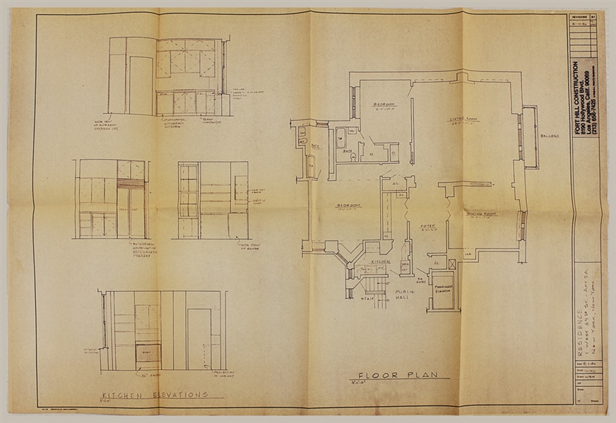 Madonnas Original Floor Plans for New York City Home on 64th Street