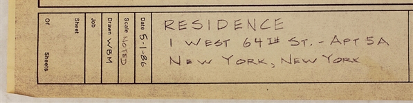 Madonna's Original Floor Plans for New York City Home on 64th Street