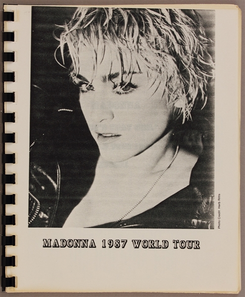 Madonna "Whos That Girl" Original 1987 World Tour Itinerary