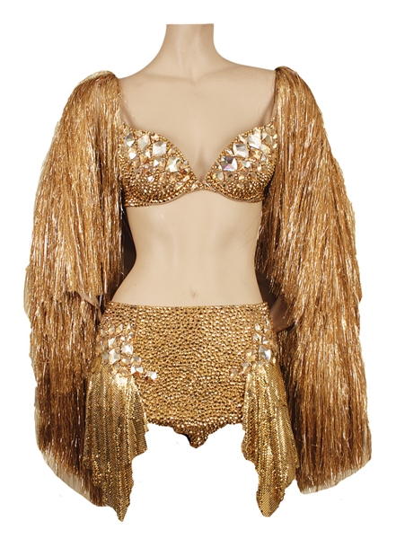 Nicki Minaj Pinkprint Tour Stage Worn Custom Made Gold Costume