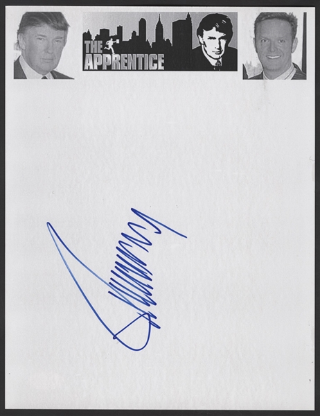Donald Trump Signed "Apprentice" Letter Head Style Photograph