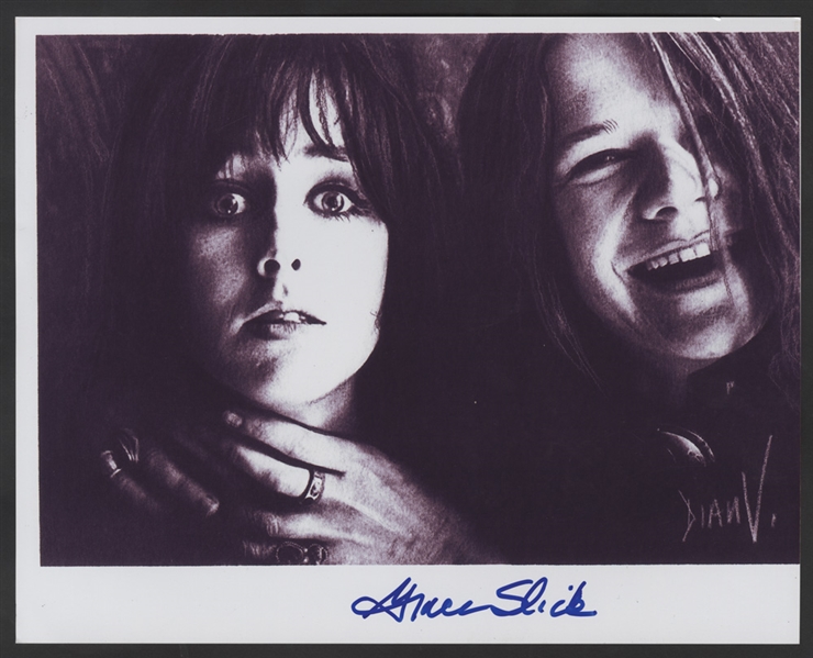 Grace Slick Signed Photograph with Janis Joplin