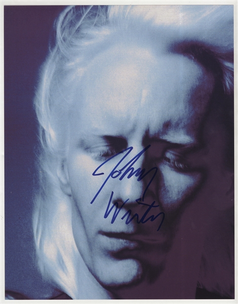 Johnny Winter Signed 11 x 14 Photograph