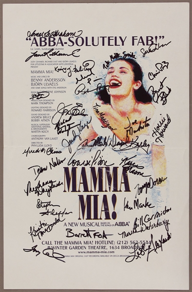 "Mamma Mia" Original Broadway Cast Signed Poster