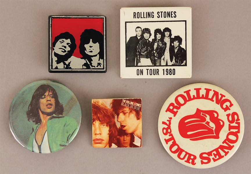 Rolling Stones Original Vintage Concert Tour Pins