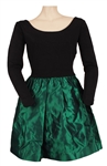 Whitney Houston Owned and Worn Green and Black Dress
