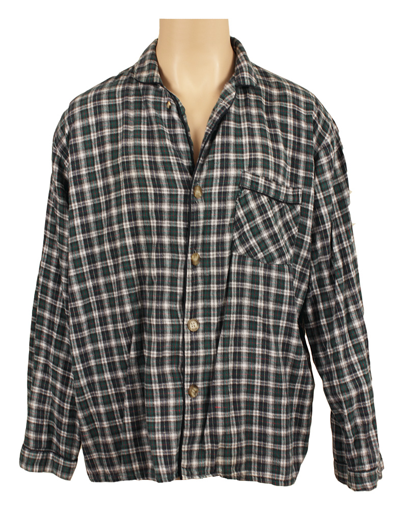 Lot Detail - Michael Jackson Owned and Worn Flannel Pajama Top