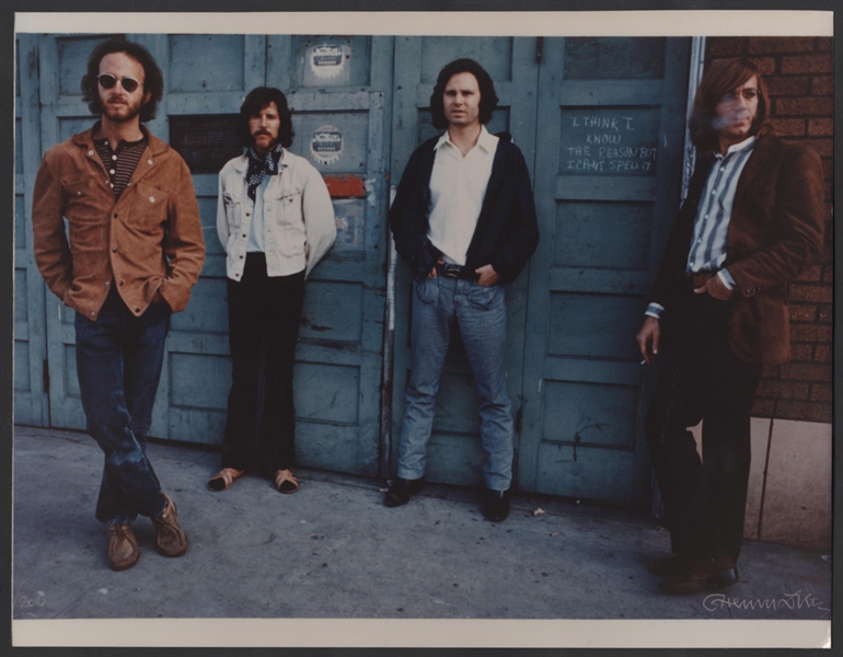The Doors Original Henry Diltz Signed Laminated 14 x 11 Photograph 