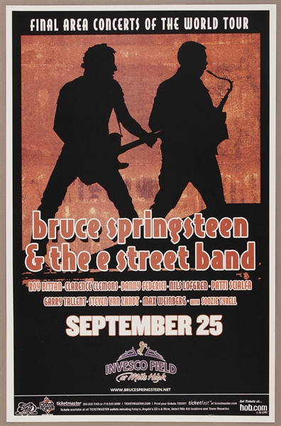 Bruce Springsteen & The E Street Band Original 2003 World Tour Concert Poster