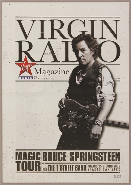 Bruce Springsteen & The E Street Band Original 2008 Magic Tour Italian Concert Poster