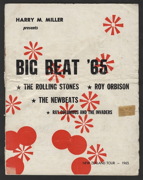 Big Beat 65 Original Concert Program Featuring The Rolling Stones and Roy Orbison