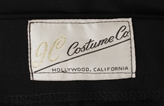 Elvis Presley Owned & Worn Black Jacket with White Suede Pocket Flaps and Matching Black Pants