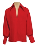 Elvis Presley Owned & Worn IC Costume Company Red Bell-Sleeved Shirt