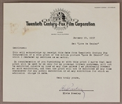 Elvis Presley Signed "Love Me Tender" Acknowledgment of Receipt on Twentieth Century Fox Letterhead 