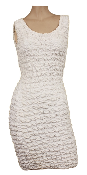 Christina Aguilera Worn White Sleeveless Dress