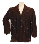 Elvis Presley Owned & Worn Nudies Brown Suede Fringed Jacket