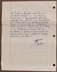 Tupac Shakur Twice-Signed Passionate Two-Page Handwritten Love Letter with Four Handwritten and Signed Love Poems/Song Lyrics from Prison