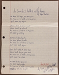 Tupac Shakur Twice-Signed Passionate Two-Page Handwritten Love Letter with Four Handwritten and Signed Love Poems/Song Lyrics from Prison