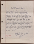 Tupac Shakur Twice-Signed Passionate Two-Page Handwritten Love Letter with Four Handwritten and Signed Love Poems/Song Lyrics from Prison