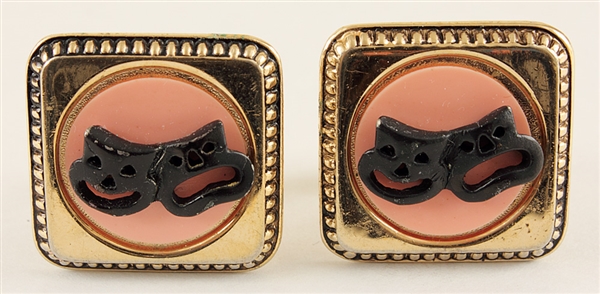 Elvis Presley Owned & Worn Comedy/Tragedy Mask Cufflinks