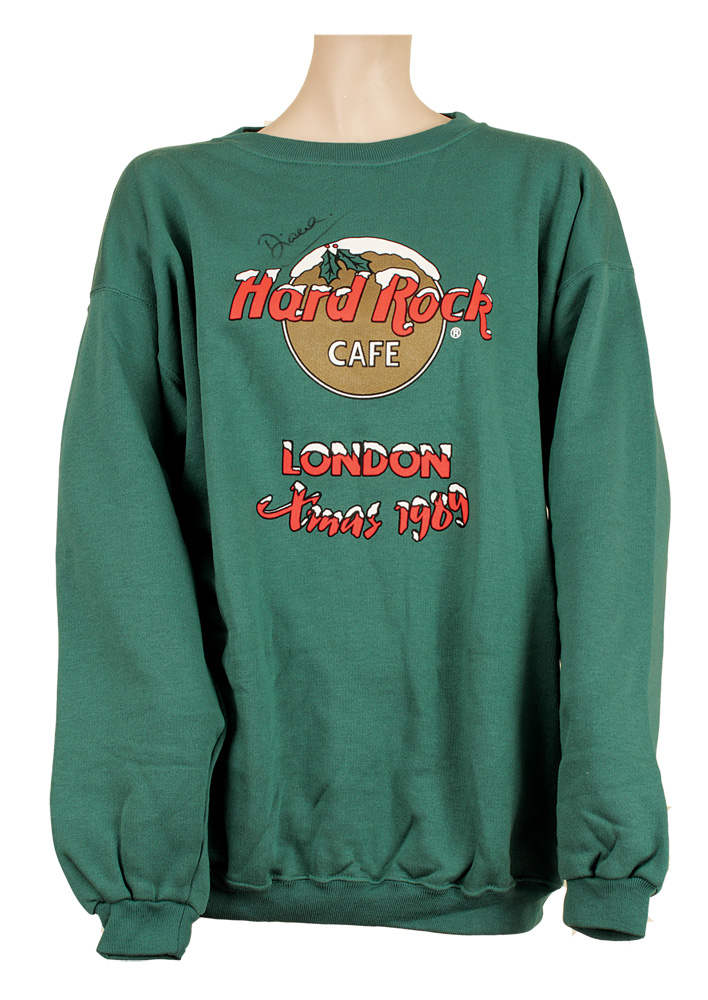 Lot Detail Princess Diana Signed Hard Rock Cafe Sweater and Set of 21st Birthday Commemorative First Day Covers