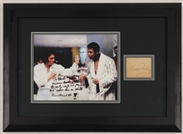 Elvis Presley and Muhammad Ali Signed Photograph Display