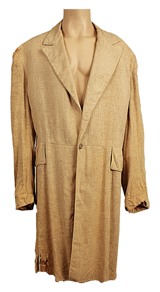 George Harrison Traveling Wilburys "Handle with Care" Music Video Worn Long  Raw Silk Coat