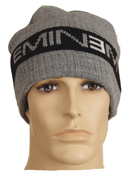 Eminem Stage Worn "Eminem" Black & Grey Hat