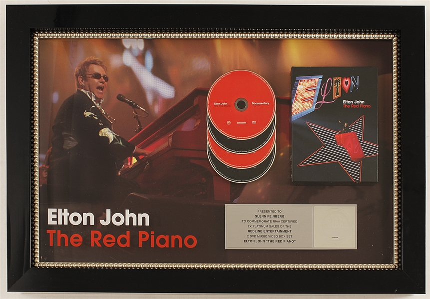 Elton John "The Red Piano" Original RIAA Platinum Concert DVD Music Video Box Set Award