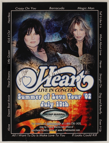 Heart Signed Marina Hotel & Casino On-Site Concert Poster
