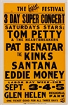 Tom Petty Original Us Festival Cardboard Concert Poster
