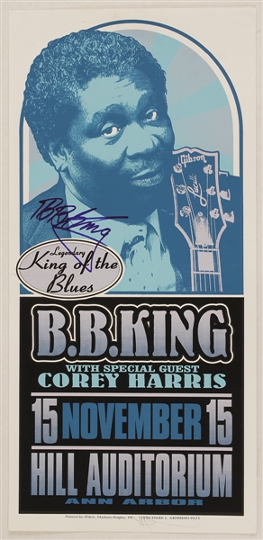 B.B. King Signed Original 1996 Concert Poster 