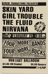 Nirvana Original 1989 Concert Poster