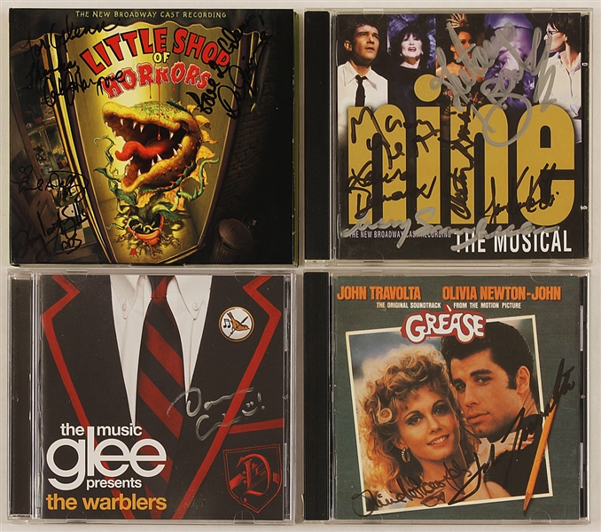 Movie/Broadway and TV Cast Signed C.D.s: Little Shop of Horrors,  Nine, Grease and Glee
