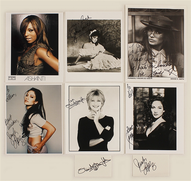 Female Music Artists  Signed Photographs and Signed Index Cards
