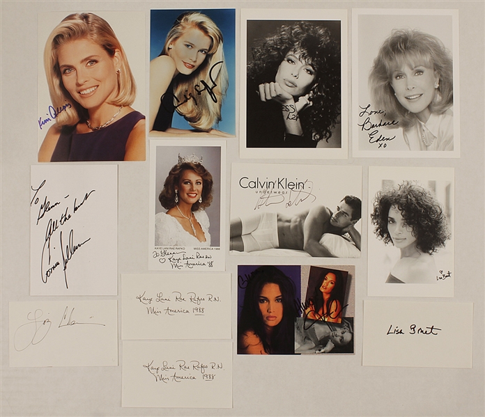 Female Actresses/Models Signed & Inscribed Photographs & Index Cards