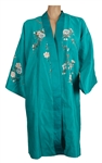 Michael Jackson Owned & Worn Blue Kimono with White Flowers