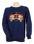 Michael Jackson Owned & Worn Long-Sleeved Blue Sweatshirt with Red Rolls Royce